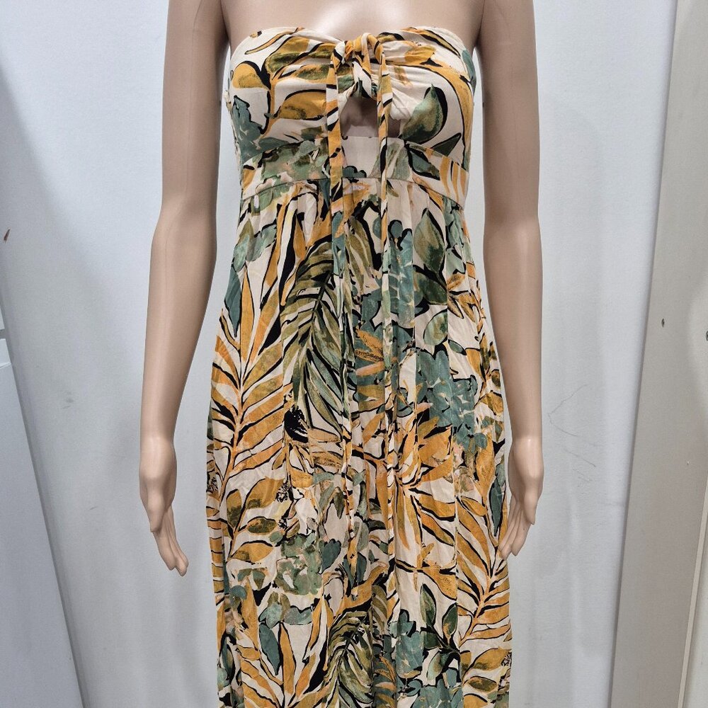 Rewind Tropical Palm Tree Maxi Dress Size XS - Picture 2 of 8